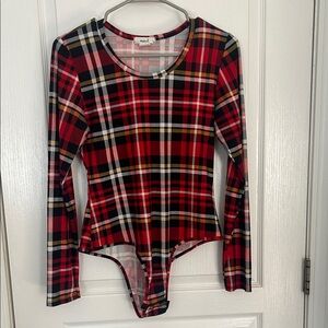Plaid Long Sleeve Bodysuit